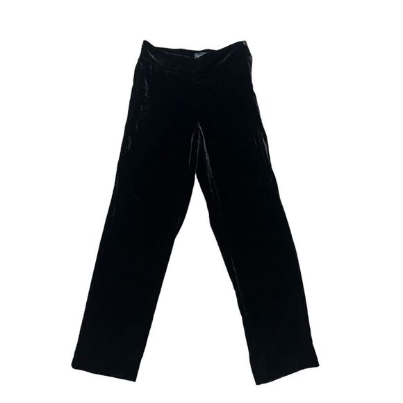 Talbots Black Velvet Slip On Straight Leg Pants Size 2 NWT - Picture 6 of 14